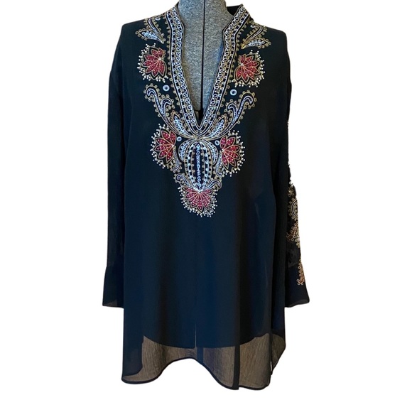 Bohemian beaded tunic. EUC - Picture 4 of 6